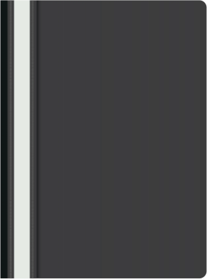 Папка-скоросшиватель Silwerhof Eco A4 прозрач.верх.лист пластик черный 0.11/0.13