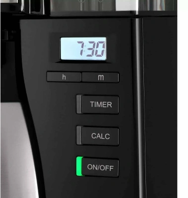 Кофеварка капельная Melitta Look V Therm Timer Black Filter 1000Вт черный/нержавеющая сталь
