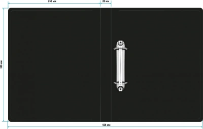 Папка на 2-х кольцах Silwerhof Eco A4 пластик 0.5мм кор.30мм черный