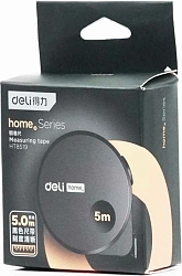 Рулетка строительная Deli Home Series HT8519 дл.полотна 5м изм.шкала в см зацеп простой черный