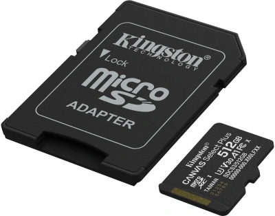 Флеш карта microSDXC 512GB Kingston SDCS3/512GB Canvas Select Plus + adapter