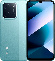 Смартфон Xiaomi Poco C85 256Gb 8Gb зеленый моноблок 3G 4G 2Sim 6.9" 720x1600 Android 15 50Mpix 802.11 a/b/g/n/ac NFC GPS Protect FM microSD max1024Gb