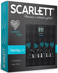 Весы напольные электронные Scarlett SC-BS33E019 макс.180кг черный/рисунок