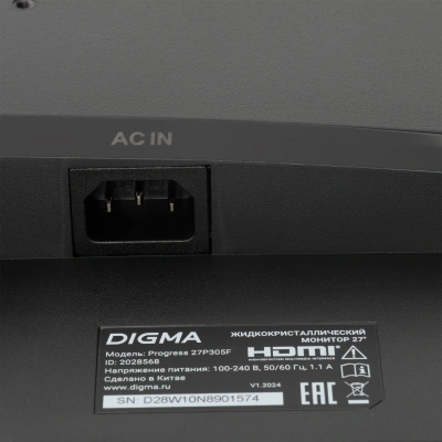 Монитор Digma 27" Progress 27P305F черный IPS LED 16:9 HDMI M/M матовая 300cd 178гр/178гр 1920x1080 100Hz VGA FHD 3.20кг
