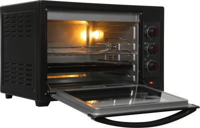 Мини-печь Hyundai MIO-HY102 50л. 2000Вт черный/красный