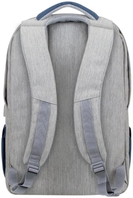 Рюкзак для ноутбука 17.3" Riva 7567 серый/темно-синий полиэстер (7567 GREY/DARK BLUE)