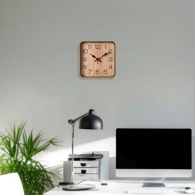 Часы настенные аналоговые Бюрократ WallC-S62P D19см бежевый (WALLC-S62P19/BEIGE)