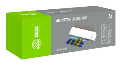 Ламинатор Cactus CS-LAB-A3600 белый A3 (80-125мкм) 60см/мин (2вал.) хол.лам. лам.фото
