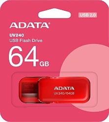 Флеш Диск A-Data 64GB UV240 AUV240-64G-RRD USB2.0 красный