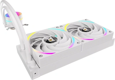 Система водяного охлаждения Formula Oasis L240 ARGB Soc-AM5/AM4/1200/2066/1700/1851 белый 4-pin 1-27.2dB Al+Cu 310W Ret (OASIS L240 ARGB WH)