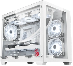 Корпус Bloody BD-CC108 белый без БП mATX 9x120mm 2xUSB3.0 audio bott PSU