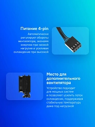 Устройство охлаждения(кулер) Formula Ice Boid 2PSDA Soc-AM5/AM4/1200/1700/1851 черный/синий 4-pin 17-34dB Al+Cu 100W Ret