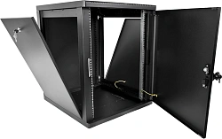 Шкаф коммутационный ЦМО (ШРН-М-12.650.1-9005) настенный 12U 600x650мм пер.дв.металл 120кг черный 581мм 24.48кг 180град. 610мм металл