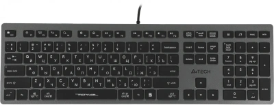 Клавиатура A4Tech Fstyler FX60H серый USB slim LED (FX60H GREY/WHITE)