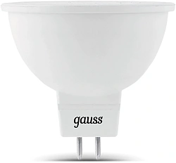 Лампа светодиодная Gauss 101505209 9Вт цок.:GU5.3 рефлек. 220B св.свеч.бел.нейт. MR16 (упак.:10шт)