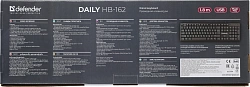 Клавиатура Defender Daily Hb-162 черный USB Multimedia (45162) кабель 1.8м