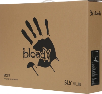 Монитор Bloody 24.5" MN251F серый IPS LED 1ms 16:9 HDMI M/M матовая HAS Piv 320cd 178гр/178гр 1920x1080 200Hz G-Sync DP FHD USB 4.3кг