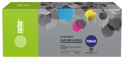 Картридж струйный Cactus CS-EPT8043 T8043 пурп.пигм. (700мл) для Epson SureColor SC-P6000/7000/8000/9000 с чипом