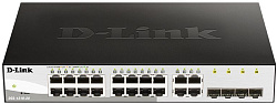 Коммутатор D-Link DGS-1210-20/F2A 16x1Гбит/с 4xКомбо(1000BASE-T/SFP) настраиваемый