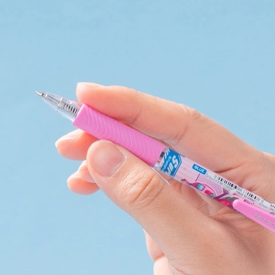 Ручка шариков. автоматическая Deli Super Wings (EQ61-BL) ассорти d=0.7мм син. черн. 1стерж. пулевидный пиш. наконечник кругл. резин. манжета чернила пониженной вязкости