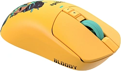 Мышь A4Tech Bloody R72 Ultra Duo Renegade Sunset желтый/рисунок оптическая 20000dpi беспров. USB/USB-C 6but (R72 ULTRA DUO)