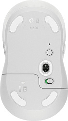Мышь Logitech M650 белый/серый оптическая 4000dpi беспров. BT/Radio USB 4but (910-006255)