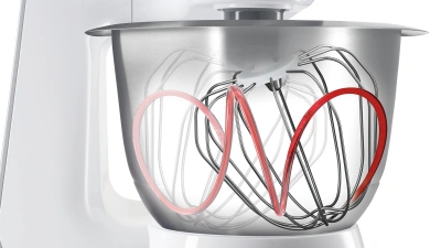 Кухонная машина Bosch Mum5 MUM58720 планетар.вращ. 1000Вт красный/серебристый