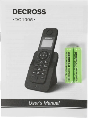 Р/Телефон Dect Decross DC1005 черный АОН