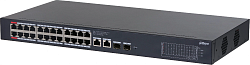 Коммутатор Dahua DH-CS4228-24GT-240 (L2) 26x1Гбит/с 2xКомбо(1000BASE-T/SFP) 24PoE 265W управляемый