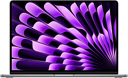 Ноутбук Apple MacBook Air A3114 M3 8 core 16Gb SSD256Gb/10 core GPU 15.3" Liquid Retina (2880x1864) macOS grey space WiFi BT Cam (MC9D4LL/A)
