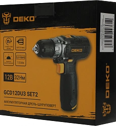 Дрель-шуруповерт Deko GCD12DU3 SET2 FU-Li-Ion аккум. патрон:быстрозажимной (063-4146)