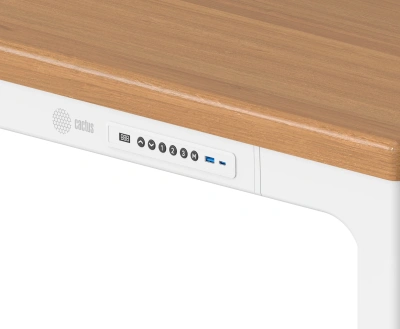 Стол для компьютера Cactus CS-ET-WWD с электроприводом столешница МДФ белый дуб молочный каркас белый 160x75x80см (CS-ET-WWD)