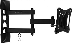 Кронштейн для телевизора Ultramounts UM895 черный 13"-27" макс.15кг настенный поворотно-выдвижной и наклонный