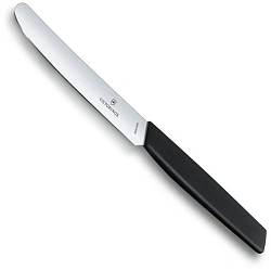 Нож кухонный Victorinox Swiss Modern (6.9003.11) стальной столовый лезв.110мм прямая заточка черный