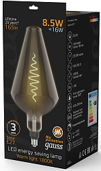 Лампа филам. Gauss Filament Vase 8.5Вт цок.:E27 свеча 220B св.свеч.бел.теп. (упак.:1шт) (180802005)