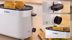 Тостер Bosch TAT2M121 950Вт белый