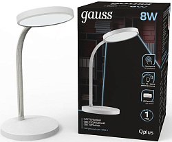 Светильник Gauss GTL503 (GT5031) настольный на подставке белый 8Вт