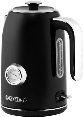 Чайник электрический Galaxy Line GL 0350 1.7л. 2200Вт черный корпус: нерж.сталь (ГЛ0350Л)
