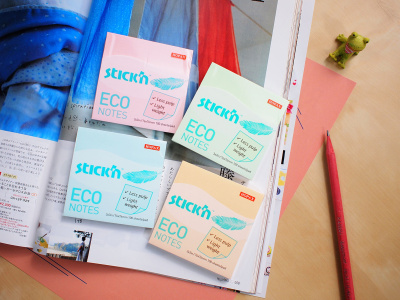 Блок самоклеящийся бумажный Stick`n ECO 21743 51x76мм 100лист. 60г/м2 пастель голубой