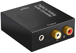 Переходник аудио Premier 5-987 TOS (f)/2хRCA (f) черный