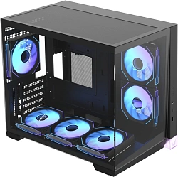 Корпус Formula Crystal Z4M Plus черный без БП mATX 2x120mm 1xUSB2.0 1xUSB3.0 audio bott PSU