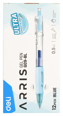 Ручка гелев. автоматическая Deli Arris EG09-BL син. черн. линия 0.7мм