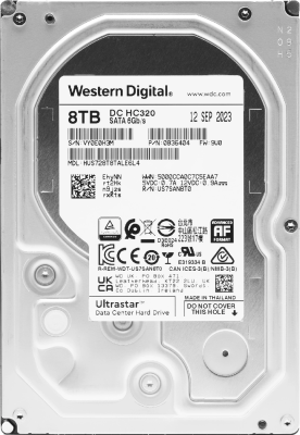 Жесткий диск WD SATA-III 8TB 0B36404 HUS728T8TALE6L4 Server Ultrastar DC HC320 512E (7200rpm) 256Mb 3.5"