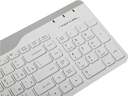 Клавиатура + мышь A4Tech Fstyler FB2535C клав:белый/серый мышь:белый/серый USB беспроводная Bluetooth/Радио slim (FB2535C ICY WHITE)