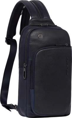 Рюкзак слинг мужской Piquadro Cronus CA6686S134/BLU синий кожа