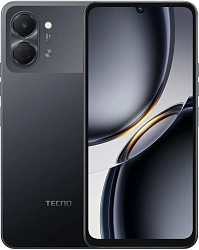 Смартфон Tecno Spark Go 3 128Gb 4Gb черный моноблок 3G 4G 2Sim 6.75" 720x1600 Android 15 13Mpix 802.11 a/b/g/n/ac NFC GPS GSM900/1800 Protect microSD max1024Gb