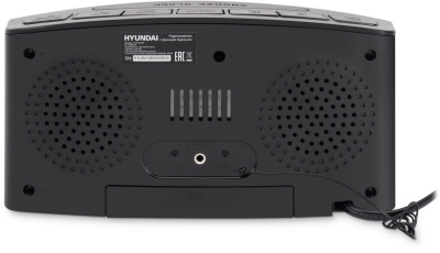 Радиобудильник Hyundai H-RCL238 черный LCD подсв:зеленая часы:цифровые FM