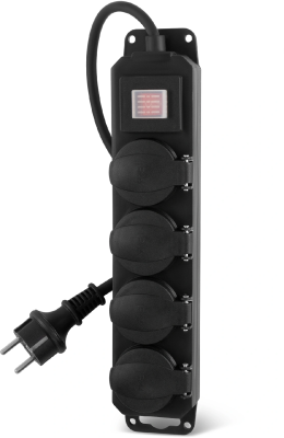 Сетевой фильтр Buro 400MDP-3-B 3м (4 розетки) черный (коробка)