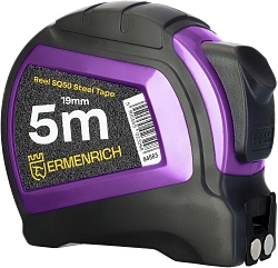 Лента мерная строительная Ermenrich Reel SQ50 дл.полотна 5м изм.шкала в см зацеп простой фиолетовый/черный (84583)