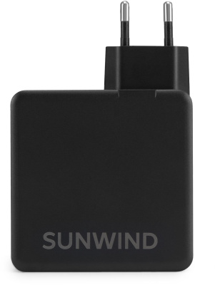 Сетевое зар./устр. SunWind SWWB0 100W 5A (PD+QC) USB/USB Type-C универсальное черный (SWWB0H1100BK)